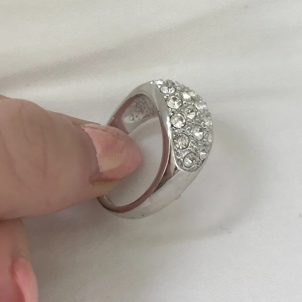 Camille Lucie Silver Sparkly Ring 5/25 - Picture 4 of 7